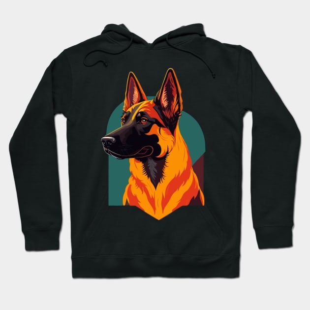 Belgian Malinois Portrait Hoodie by SpriteGuy95